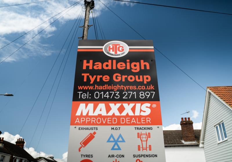 Hadleigh Tyre Group - HTG Maxxis Banner Exhausts MOT Tracking - Tyres in Suffolk